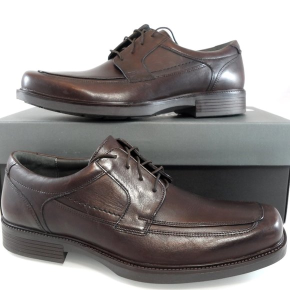 🎁FATHERS DAY Johnston & Murphy Norwell Moc Lace-up Mahogany Leather Oxford 9 - Picture 8 of 9
